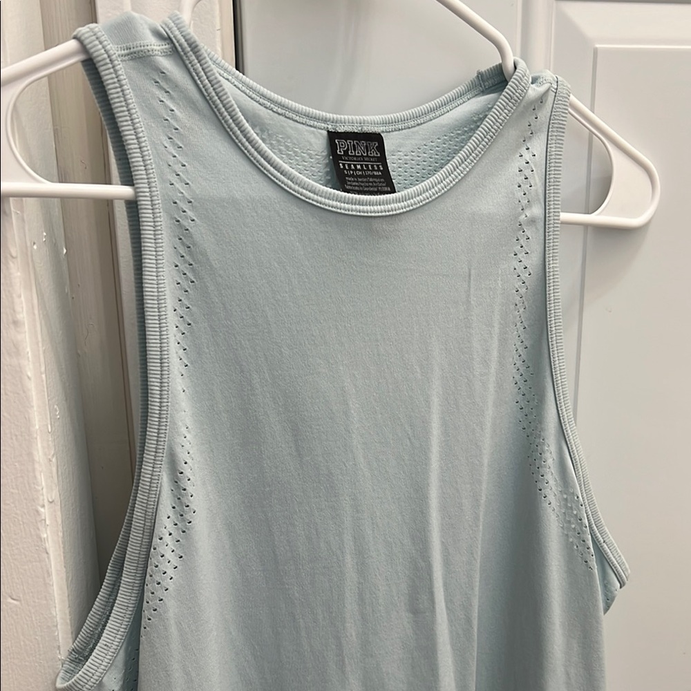 PINK Victoria's Secret Light Blue Muscle Tank